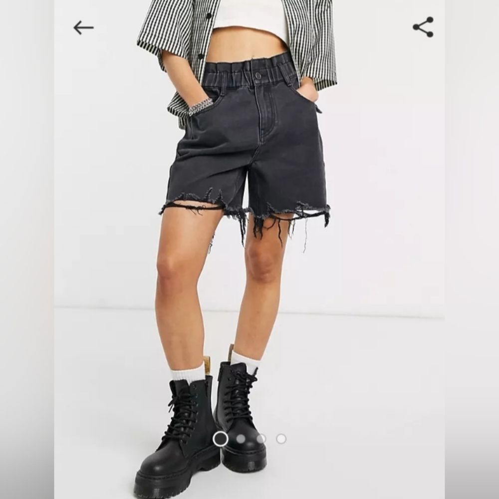 Noisy may paperbag waist denim short